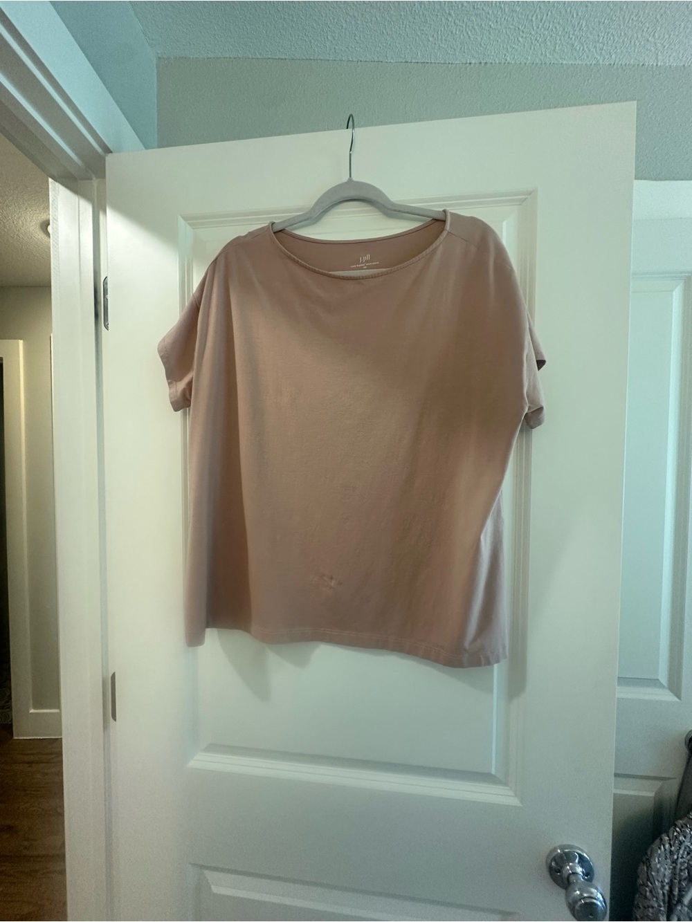 J. Jill Luxe Supima short-sleeve tee in Dusty Rose - 1X